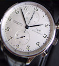 IWC PORTUGIESER STAHL WEISSES ZB , BLAUE ZEIGER IWC PORTUGIESER STAHL WEISSES ZB , BLAUE ZEIGER